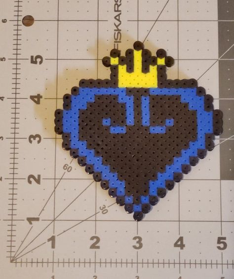 Kingdom Hearts Logo | Etsy Kingdom Hearts Perler Beads, Kingdom Hearts Pixel Art, Kingdom Hearts Crochet, Kingdom Hearts Perler, Kingdom Hearts Logo, Geeky Cross Stitch, Pearl Art, Perler Creations, Perler Ideas