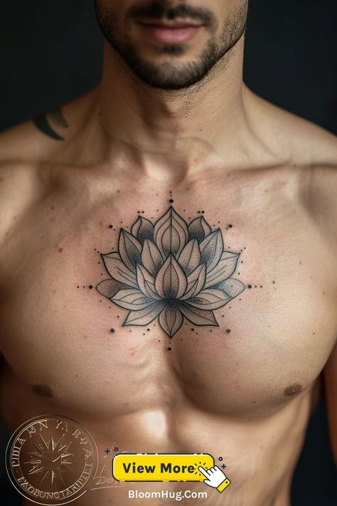 A bold sacred heart design with geometric elements, combining realism and abstract shapes to create a standout chest piece. Sacred Heart Chest Tattoo, Heart Chest Tattoo, Tattoo For Men Ideas, Sacred Heart Design, Geometric Chest, Geometric Tattoos, Meaningful Tattoo, Chest Piece Tattoos, Chest Tattoo Men