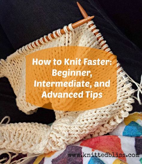 How to Knit Faster: Beginning, Intermediate, and Advanced Tips | Knitted Bliss | Bloglovin’ Bamboo Knitting Needles, Knitting Help, Knitted Items, Knitting Tutorials, Knitting Instructions, How To Purl Knit, How To Knit, Knitting Tutorial, Knitting Techniques