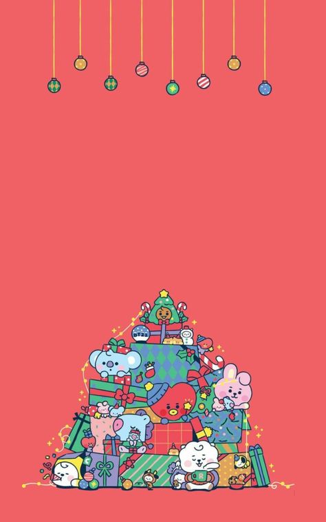 Christmas Phone Backgrounds, Bts Emoji, Bts Christmas, Christmas Plaques, Doll Drawing, Bts Backgrounds, Christmas Phone Wallpaper, Wallpaper Iphone Christmas, Winter Wallpaper