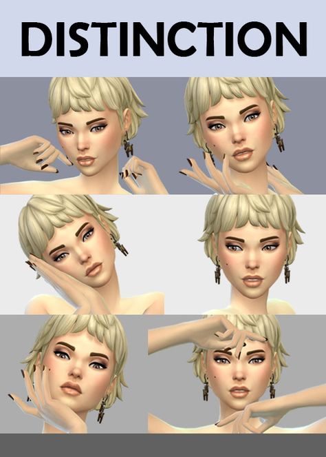 SakuraLeon : ♥ Distinction ♥ Total 6 poses for the Sims 4... Sims4 Gallery Poses, Ts4 Gallery Poses, Sims 4 Gallery Poses, Gallery Poses, Sims Gallery, Hands On Face, Cc Packs, Sims 4 Gallery, Headshot Poses