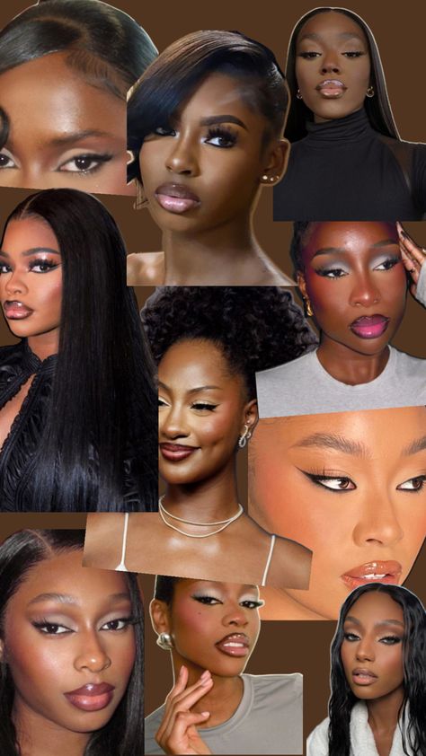 Dark Tones Dark Skin Tone Makeup, Dark Skin Tones Palette, Colours For Dark Skin Tone, Cool Tone Makeup Dark Skin, Dark Lipstick Dark Skin, Make Up Inspo, Makeup