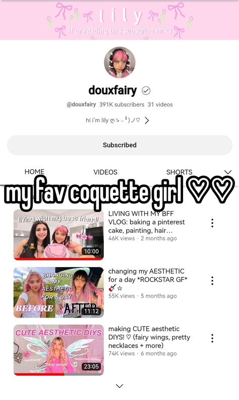 whisper Yt Channel Recommendations, Youtuber Recommendations, Coquette Youtube Channels, People To Watch On Youtube, Youtube Channel Recommendation, Youtubers To Watch To Become That Girl, Youtubers Recommendations, Coquette Youtubers, Aesthetic Youtubers To Watch