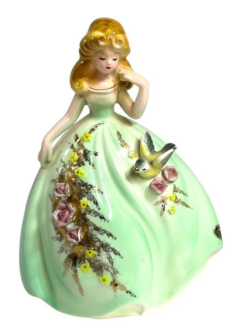 Dress Bird, Josef Originals, Decorative Sculpture, Colorful Butterflies, Green Color, Green Dress, Green Colors, Butterflies, The Dress