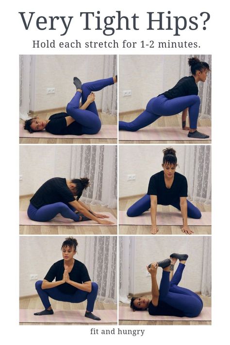 Hip Strengthening Exercises, Hip Flexor Exercises, Lower Back Pain Exercises, Latihan Yoga, Tight Hips, Strengthening Exercises, Yoga Exercises, Easy Yoga Workouts, Back Pain Exercises