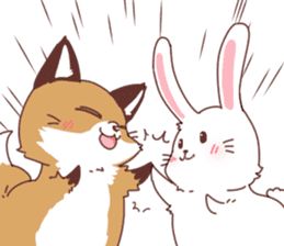 Fox and Rabbits by molgen Fox And Bunny Drawing, Rabbit And Fox Art, Fox And Cat Art, Fox And Cat, Fox Pfp, Fox And Bunny, Cat And Rabbit, Fox Character, Rabbit Drawing