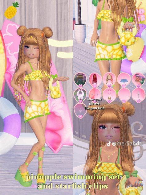 ctto Tropical Dress To Impress, Outfit Tutorial, Tropical Outfit, Dti Fits, Tropical Dress, Stars Then And Now, The Endless, Beach Themes, Best Games