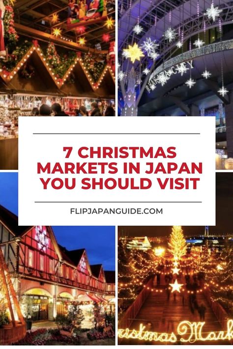 Japanese Christmas Decorations, Christmas In Tokyo, Japan In December, Christmas In Japan, Asian Christmas, Winter Trip Packing List, European Christmas Markets, Christmas Japan, Japan December