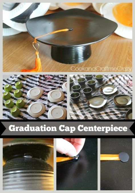 Graduation Cap Centerpieces, Cheap Graduation Party Ideas, Party Ideas On A Budget, Unique Graduation Party Ideas, Diy Graduation Decorations Party, Boy Graduation, Graduation Open Houses, Graduation Party Diy, Graduation Party Ideas