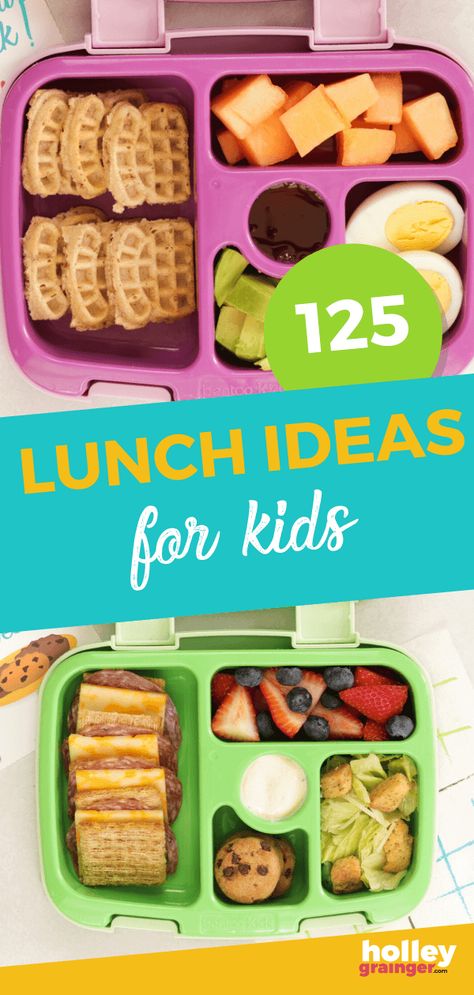 Get the jump on the “school lunch” routine with 125+ FREE easy-to-pack lunchbox ideas. Lunch Ideas For Birthday Party, Boxed Lunch Ideas, Healthy Lunch Ideas For School, Lunch Ideas For School, Easy Lunches For Kids, Kids Lunch Box Meals, Kindergarten Lunch, Lunchbox Recipes, Kids Packed Lunch