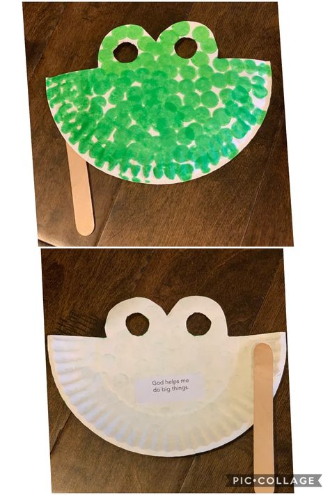 Sample Craft for 2s, Week 3, "Frog Mask" Passover Crafts For Toddlers, Amphibian Craft, Frog Mask For Kids, Preschool Frog Crafts, Frog Preschool Craft, Frog Crafts For Toddlers, Frog Activities For Toddlers, Passover Preschool, Frog Crafts Preschool