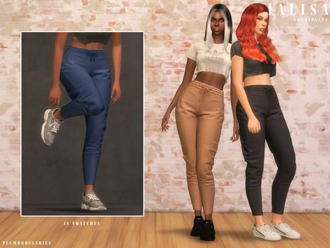 The Sims Resource - JALISA | sweatpants High Waisted Sweatpants, Ts4 Cc, Cc Finds, The Sims Resource, Sims Resource, Featured Artist, The Sims, Playsuit, Sims 4