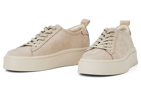 Sporty Beige Low-top Platform Sneakers, Beige Platform Slip-on Sneakers, Beige Slip-on Platform Sneakers, Suede Low-top Platform Sneakers With Textured Sole, Beige Lace-up Platform Sneakers In Synthetic Material, Goat Leather, 8 M, Cow Leather, Womens Sneakers