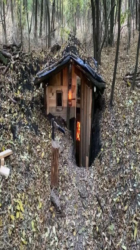 Dugout Shelter, Forest Shelter, Facebook Reels, Forest, Audio, Building, The Originals