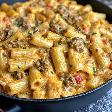 Tasty Recipes & Cooking Ideas by Thalia's Tasty | Rotel Pasta with Creamy Sausage | Facebook Giant Sausage Pasta, Easy Dinner With Ground Sausage, Rotel Pasta Ground Beef, Sausage And Pasta Recipes, Rotel Pasta, Spicy Sausage Recipes, Sausage Dishes, Food Hunter, Rotel Tomatoes