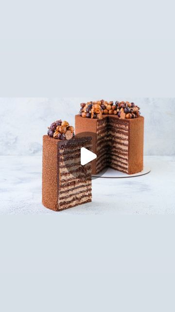 KICA Pastry E-Book Store on Instagram: "I’m thrilled to share the process behind the exquisite Hazelnut Honey Cake 🌰🍯 created by KICA Brand Chef Yevhenii Ivanets @ivanetspastry. Delight in the nutty richness of the cake paired with a heavenly dark chocolate ganache🍫.  If you’re eager to explore other exciting honey cake flavors, “The Honey Cake Book: 9 Luxurious Flavors for Every Occasion” is a must-have🍰🔥!   Inside this fantastic book, you’ll find nine incredible honey cake recipes that will tantalize your taste buds and elevate your baking skills to new heights🤩.   Here’s a sneak peek of what’s included:  1. Classic Honey Cake 2. Sour Cream & Caramel Honey Cake 3. Hazelnut Honey Cake 4. Coconut Honey Cake 5. Orange & Cranberry Honey Cake 6. Apricot & Almond Honey Cake 7. Coffee Hon Cranberry Honey, Cake Book, Honey Cake Recipe, Baking Skills, Cream Caramel, Cake 5, Dark Chocolate Ganache, Orange Cranberry, Honey Cake