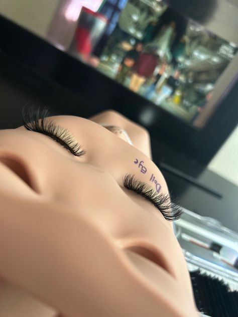 Lash Practice Mannequin, Lash Tech Practice, Lash Extensions Practice, Doll Eye Lash Extensions, Doll Eye Lash, Lash Mannequin, Lash Practice, Eye Lash Extensions, Tech Aesthetic