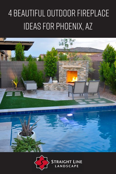 Arizona Backyard Landscaping With Pool, Arizona Pools Backyard, Arizona Backyard Ideas Pool, Arizona Backyard Ideas, Arizona Gardens, Pool Area Landscaping, Phoenix Backyard, Arizona Backyard Landscaping, Arizona Landscaping