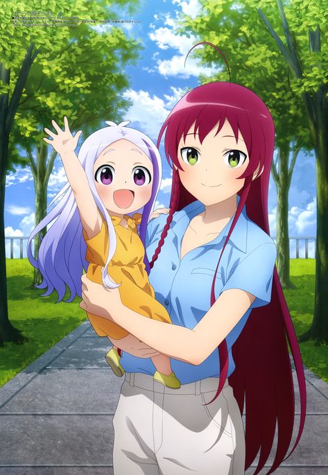 Emi Yusa, Devil Part Timer, Anime Hairstyles Male, Hataraku Maou Sama, Anime Reviews, Anime Hair, Demon King, Background Pictures, Alien Logo