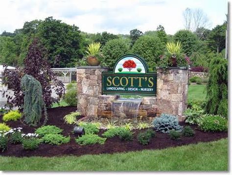 landscape sign idea Sign Landscaping Ideas, Neighborhood Entrance Landscape Design, Landscape Ideas Around Business Sign, Neighborhood Signs Entrance Landscaping, Landscape Signage Design, Neighborhood Entry Signs, Ranch Landscaping Ideas, Landscape Signage, Village Entrance