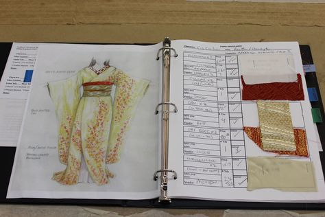 Swatch book example- from an operatic costume designer Diy Fabric Swatch Book, Swatch Book Ideas Fabric, Fabric Swatch Book Ideas Fashion Design, Fabric Swatches Ideas, Portfolio Layout Ideas, Fashion Portfolio Ideas, Sewing Portfolio, Fabric Swatch Book, Fabric Swatch Display