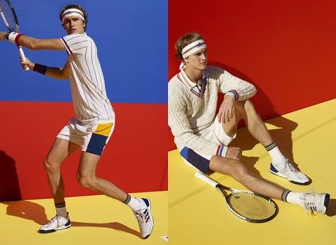 Adidas Tennis Collection by Pharrell Williams. Tennis Champions, Preppy Hipster, Tennis Store, Yoga Photoshoot, Creative Shoot, Photography 35mm, Tennis Outfits, Tennis Champion, Tennis Accessories