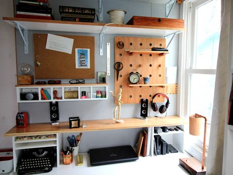 DIY Desk Organization System W/ Hutch : 12 Steps (with Pictures) - Instructables Diy Desk Organization, Diy Office Organization, Office Desk With Hutch, Diy Pantry Organization, Work Cubicle, Modern Home Office Desk, Office Organization At Work, Desk Organization Diy, Work Space Organization