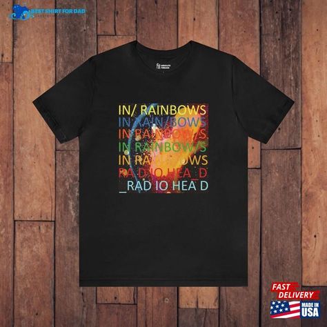 In Rainbows T-Shirt Album Cover By Radiohead Classic Hoodie Check more at https://bestshirtfordad.com/product/in-rainbows-t-shirt-album-cover-by-radiohead-classic-hoodie/ Radiohead Shirt, Radiohead Albums, In Rainbows, Radiohead, Pretty Lyrics, Album Covers, Rainbow, T Shirt, Clothes