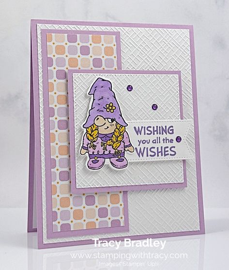 Gnomes Stampin Up Cards, Gnomes Cards Ideas, Friendly Gnomes, Su Gnome Cards, Gnome Cards, Stampin Up Gnomes, Stampin Up Friendly Gnomes Birthday Cards, Stampin Up Gnome Christmas Cards, Stampin Up Gnome Birthday Cards