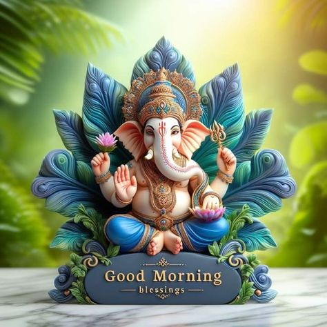 Ganapati Good Morning Images, Ganesha Wishes, Shree Hari, Good Night Friends Images, Good Morning Clips, Ganesh Ji Images, Happy Good Morning Images, Morning Pic, Jai Ganesh