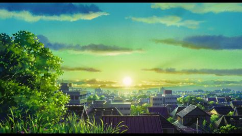 Anime Scenery Wallpaper Cityscape Wallpaper, Wallpaper Homescreen, Gif Disney, Anime City, Scenery Background, City Background, Sunset City, Cool Anime Backgrounds, Sun Rise