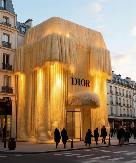 Dior Store, Interior Design Portfolio Layout, Social Media Art, Public Space Design, Nature Museum, Parametric Architecture, Baroque Architecture, Art Prompts, Pop Up Stores