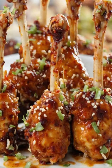 Chicken Drumstick Lollipops Recipe

Ingredients

- 10 chicken drumsticks
- 1 cup all-purpose flour
- 1 teaspoon garlic powder
- 1 teaspoon onion powder
- 1 teaspoon paprika
- 1/2 teaspoon salt
- 1/2 teaspoon black pepper
- 2 large eggs
- 1 cup breadcrumbs
- Oil for frying

Full Cooking Instructions on... Chicken Drumstick Lollipop Recipes, Lollipop Chicken Drumsticks, Drumstick Lollipops, Chicken Lollipops Recipe, Lollipops Recipe, Fried Drumsticks, Chicken Drums, Drumsticks Recipe, Lollipop Recipe