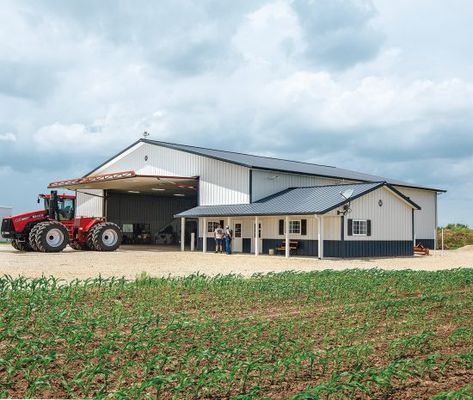 Metal Farm Buildings & Pole Barns | Steel Agricultural Buildings Agriculture Graduation Cap, Agriculture Painting, Outside Sheds, Agriculture Photography, Shed Blueprints, Agriculture Projects, Morton Building, Farm Shed, Company Building