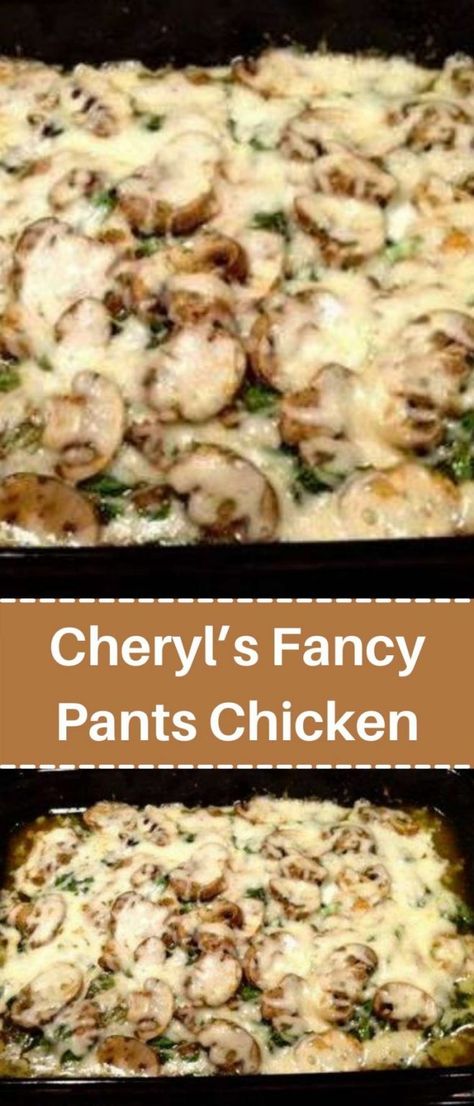 Fancy Pants Chicken, Low Carb Casserole, Spinach And Mushroom, Chicken Spinach, Low Carb Chicken Recipes, Resep Diet, Oven Dishes, Keto Recipes Dinner, Low Carb Chicken