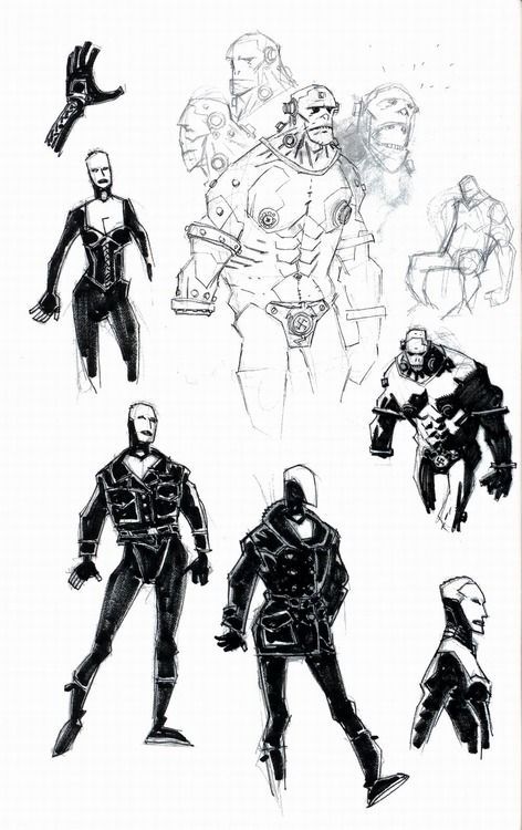 Mike Mignola’s sketchbook pages from the Hellboy: The Right Hand...: Mike Mignola Sketchbook, Right Hand Of Doom, Mignola Art, Mike Mignola Art, Hellboy Art, Mike Mignola, Character Model, Bd Comics, Sketchbook Pages