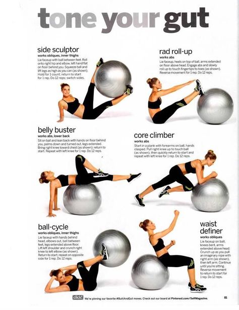 Být Fit, Belly Busters, Stability Ball Exercises, Balance Training, Perfect Abs, Latihan Yoga, Sup Yoga, Fitness Programs, Exercise Ball