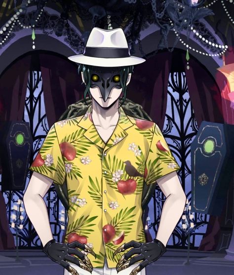 Humanized Disney, Tropical Shirt, Disney Japan, Hilarious Stuff, Indie Horror, Tropical Shirts, Anime Baby, Anime Boyfriend, Twisted Wonderland