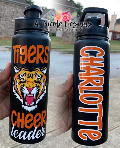 🔥www.Anicoledesigns.com 🔥 Add your own team mascot water bottles available now! Team Mascots, Gift Boutique, Cheerleading, Water Bottles, Personalized Gifts, Water Bottle, Water, Gifts, Design