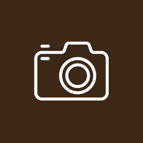 Brown Camera App Icon, Vintage App Icons Aesthetic, Messages Brown Icon, Brown Instagram Icon, Brown Camera Icon, Dark Brown Icons, Iphone Esthetics, Minimal Widget, Brown Icon App