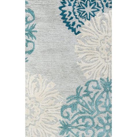 Rizzy Home Dimensions DI2241 Indoor Area Rug | Hayneedle Blue And Tan Bathroom, Tan Bathroom, Blue Gray Bedroom, Tan Area Rug, Aqua Area Rug, Girls Rooms, Blue Area, Hand Tufted Rugs, Blue Wool