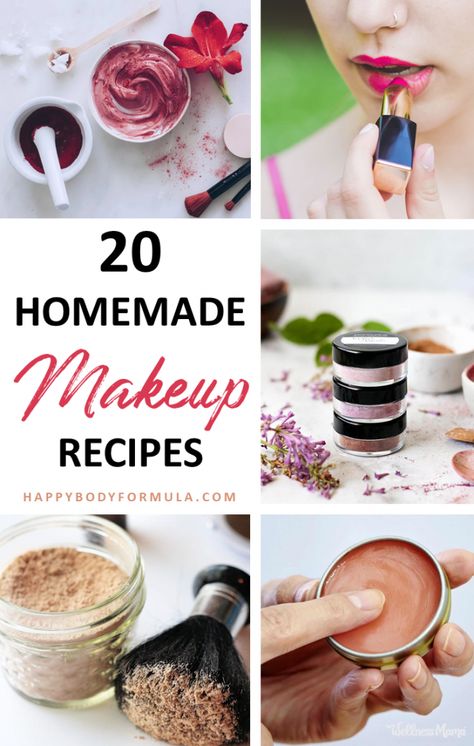 Natural Makeup Recipes, Diy Natural Makeup, Diy Makeup Recipe, Makeup Recipes, Make Your Own Makeup, Homemade Makeup, Homemade Cosmetics, Diy Kosmetik, Natural Beauty Diy