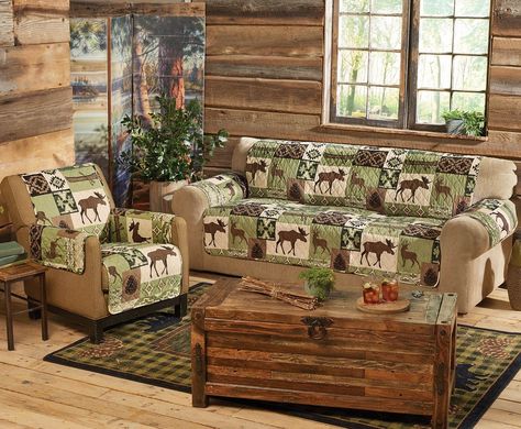 Home Decor Ideas Men, Rustic Couch, Ski Lodge Decor, Black Forest Decor, Beautiful Cabins, Target Home Decor, Forest Decor, Rustic Bedding, Lodge Style