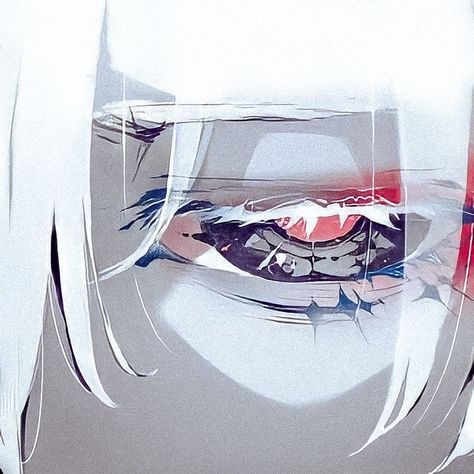 Anime Eyes, White Hair, Lips, Red, Hair, Anime, Blue, White