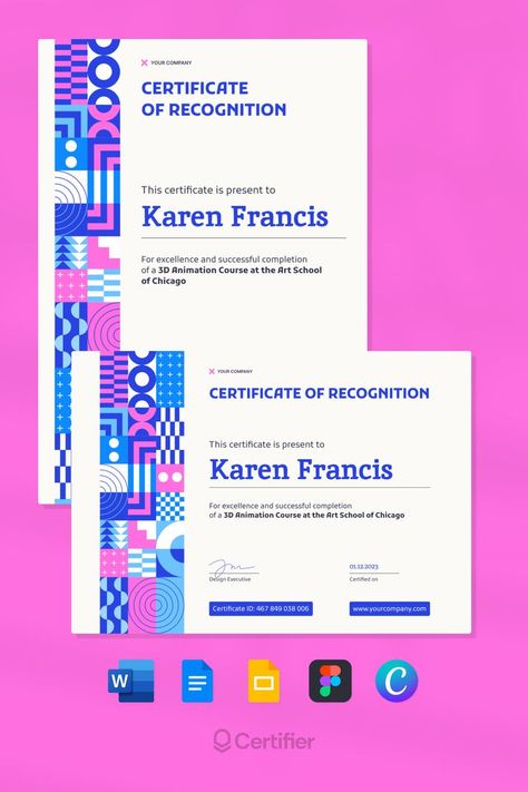 Recognition Certificate, Certificate Of Recognition Template, Certificate Of Recognition, Minimalist White, Leadership Training, Qr Code, Leadership