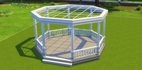 Gazebo roof Minecraft Fence Ideas Modern, Sims Patio Ideas, Sims 4 Patio Ideas, Sims 4 Outdoor Ideas, Sims 4 Patio, Case Minecraft, Rumah Minecraft Sederhana, Bangunan Minecraft, Minecraft Modern