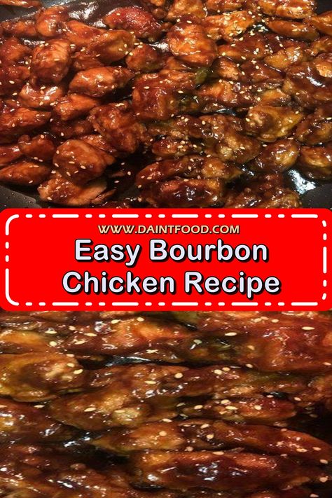 Baked Bourbon Chicken, Easy Bourbon Chicken Recipe, Easy Bourbon Chicken, Bourbon Chicken Recipe, Oatmeal Smoothie, Seafood Buffet, Bourbon Chicken, Grandma's Recipes, Better Than Takeout