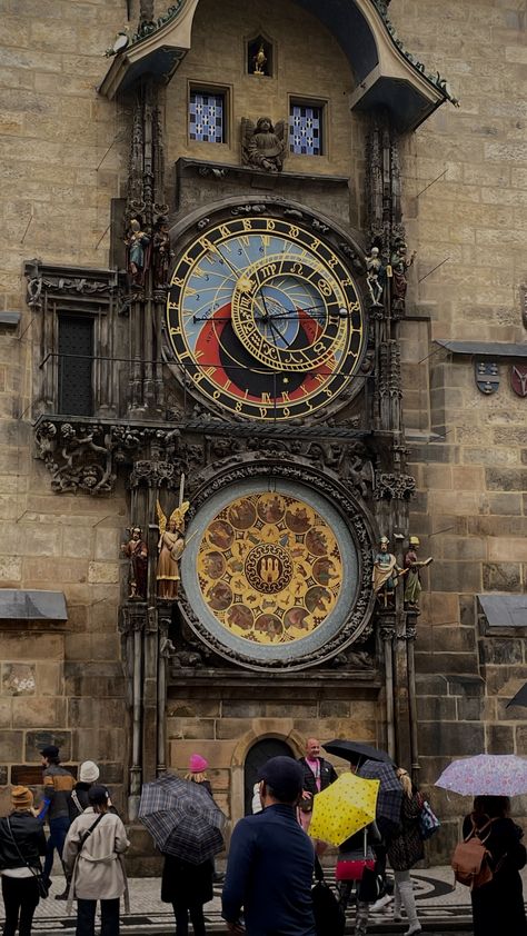 prague astronomical clock pin by maddie42-42 Municipal Library Prague, Prague University, Prague Fall, Prague Clock, Prague Museum, Prague Aesthetic, Budapest Christmas, Prague Christmas, Prague Astronomical Clock