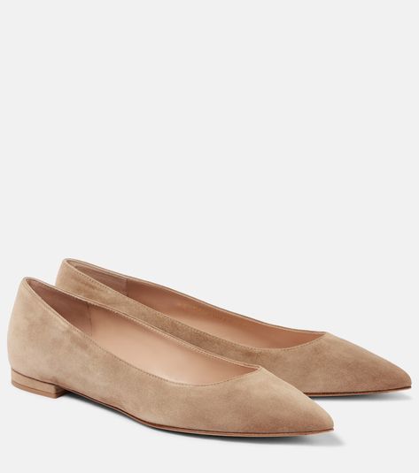 Camel Flats, Rossi Shoes, Suede Ballet Flats, Black Ballet Flats, Blue Flats, Ballerina Flats, Ballet Flat Shoes, Gianvito Rossi, Ballerinas