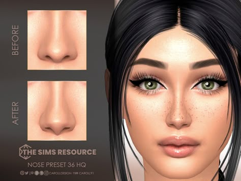 The Sims Resource - Nose Preset 36 HQ Sims 4 Female Nose Presets, Sims Acne, The Sims 4 Cc Eye Preset, The Sims 4 Cc Nose Preset, Sims Nose Cc, Sims4 Nose Preset, Sims 4 Nose Contour, Sims 4 Nose Cc, Face Presets Sims 4